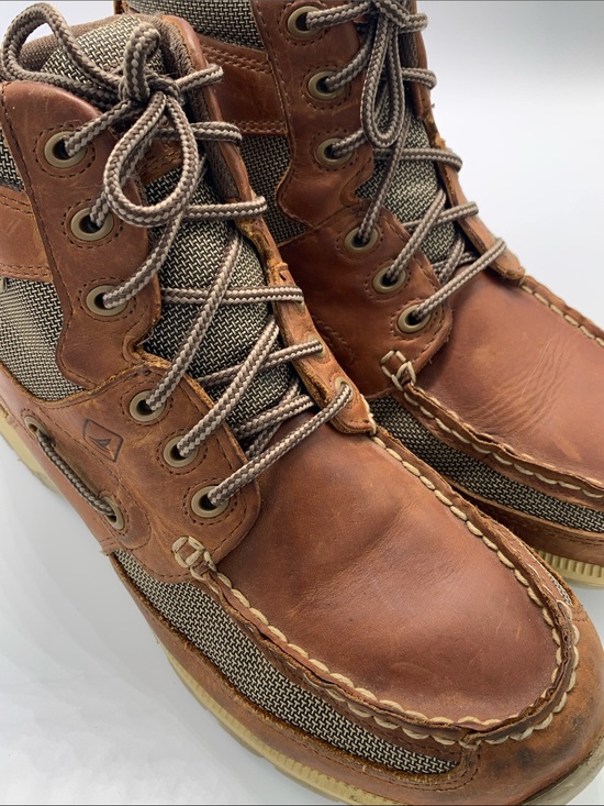 Sperry Top-Sider Mens Waterproof Brown Leather Duck Lace-Up Boots hiking 9M